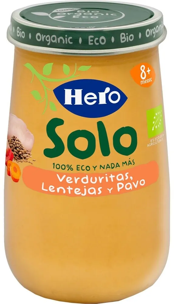 Solo verduritas, lentejas y pavo ecologicas