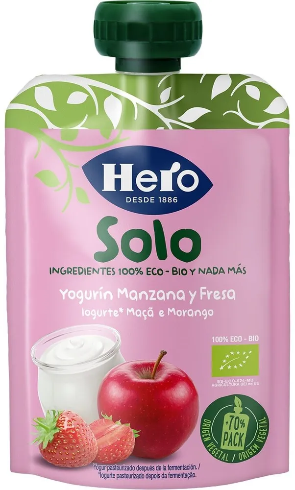 Solo yogurín de manzana y fresa