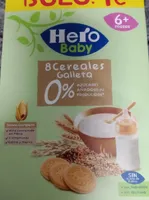 Hero baby 8 cereales galleta 0%