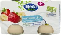 Yogur plátano y fresa