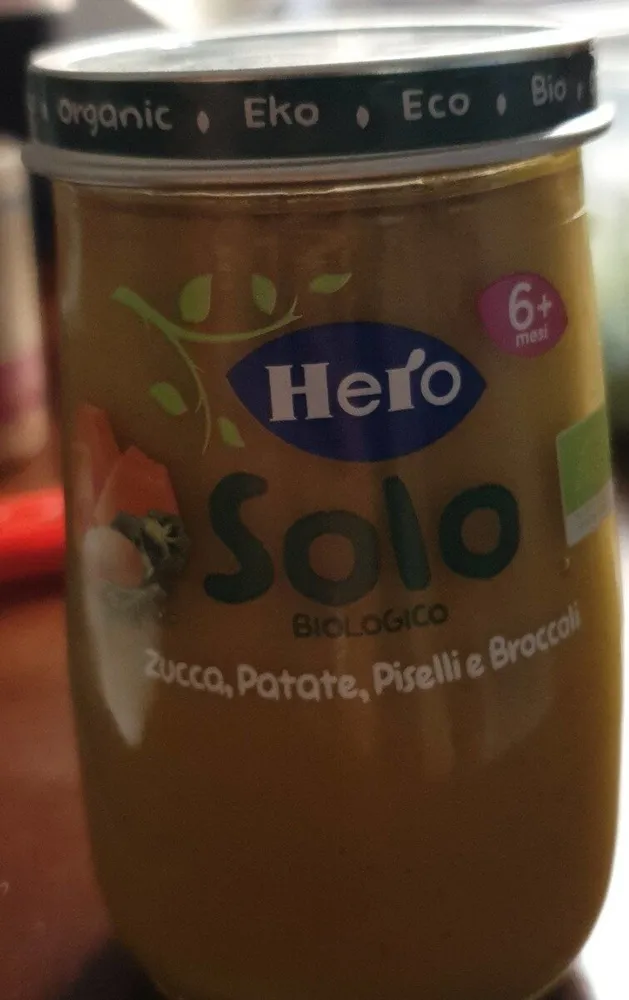 Solo biologico zucca patate piselli e broccoli