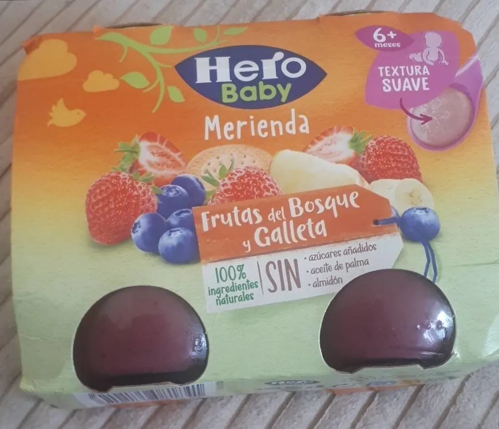 Merienda frutos del bosque y galleta