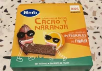 Barritas de avena cacao y naranja