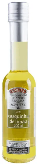 Condimento De Azeite De Oliva Com Casquinha De Limão Borges Garrafa 200ml