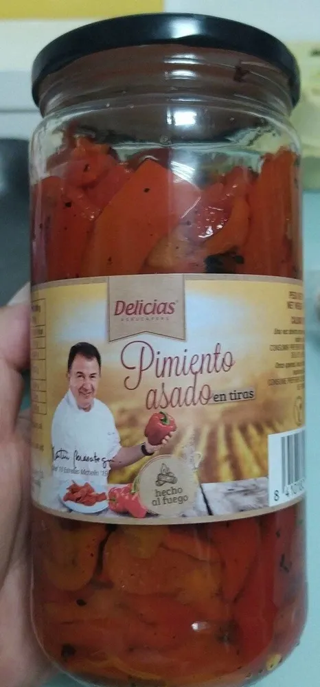 Pimientos asados en tira