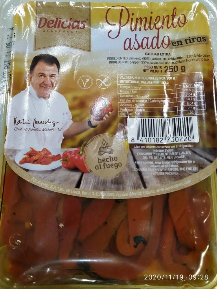 Pimiento asado en tiras