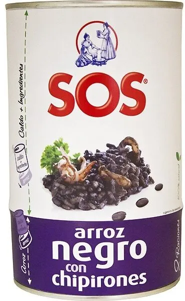 Arroz negro con chipirones