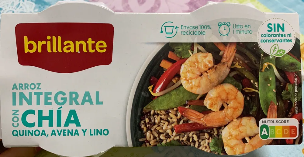 Arroz integral con chía, quinoa, espelta y lino