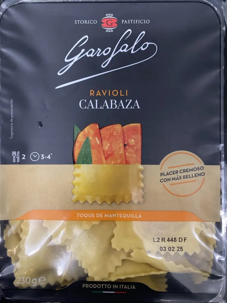 Ravioli con calabaza
