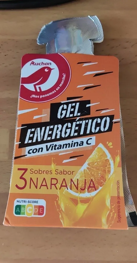 Gel energético con vitamina C