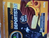 Barritas de platano, albaricoque y chocolate