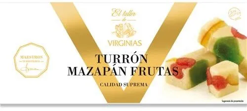 Turrón mazapán frutas