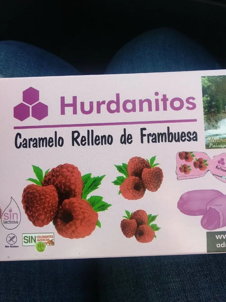 Caramelo relleno de frambuesa