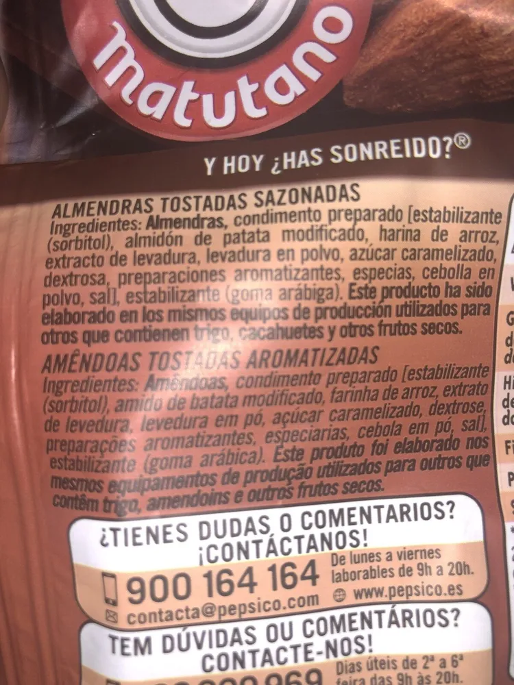 Almendras tostadas al horno