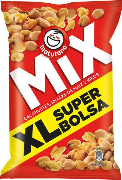 Mix cacahuetes, snacks de maiz y kikos xl super
