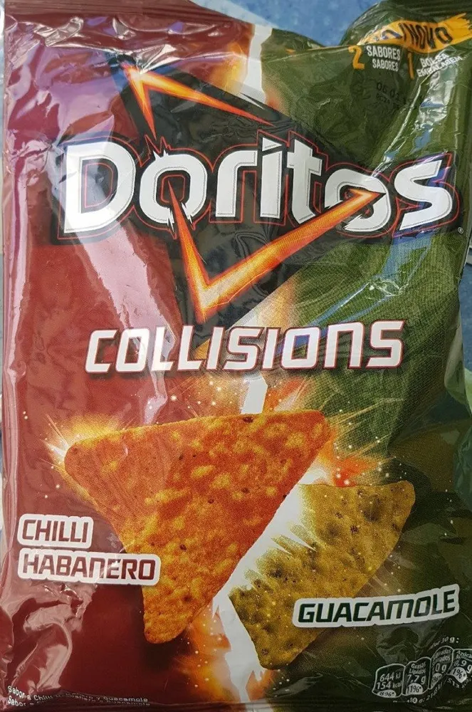Colision aperitivos de maíz sabor chili habanero y guacamole