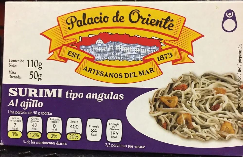 Palacio de oriente Surimi tipo angulas al ajillo