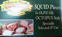 Squid pieces in olive oil