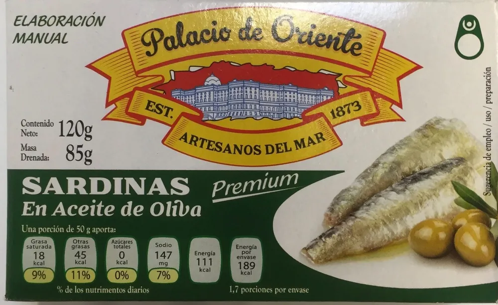 Palacio de Oriente, Sardinas en aceite de oliva