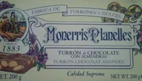 Turrón chocolate con almendras