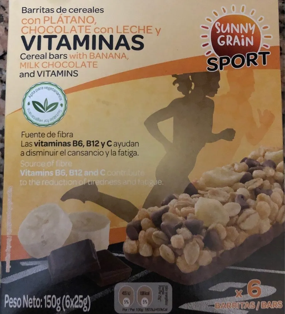 Barritas de cereales sunny grain sport