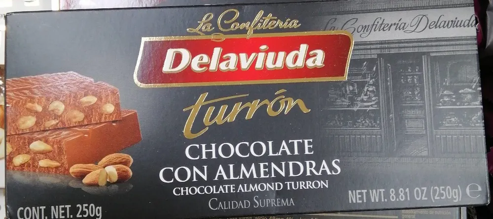 Turrón chocolate con almendras (250 G)