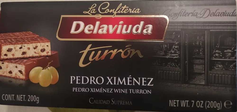 Pedro Ximénez wine turrón