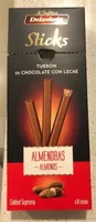 Sticks de turrón de chocolate con almendras