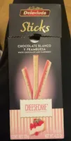 Sticks de chocolate blanco y frambuesa