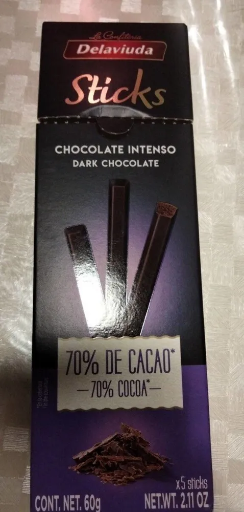 Sticks de chocolate negro