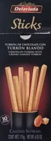 Sticks turrón de chocolate con turrón blando