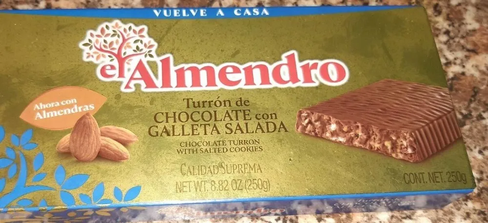 Turrón de chocolate con galleta salada