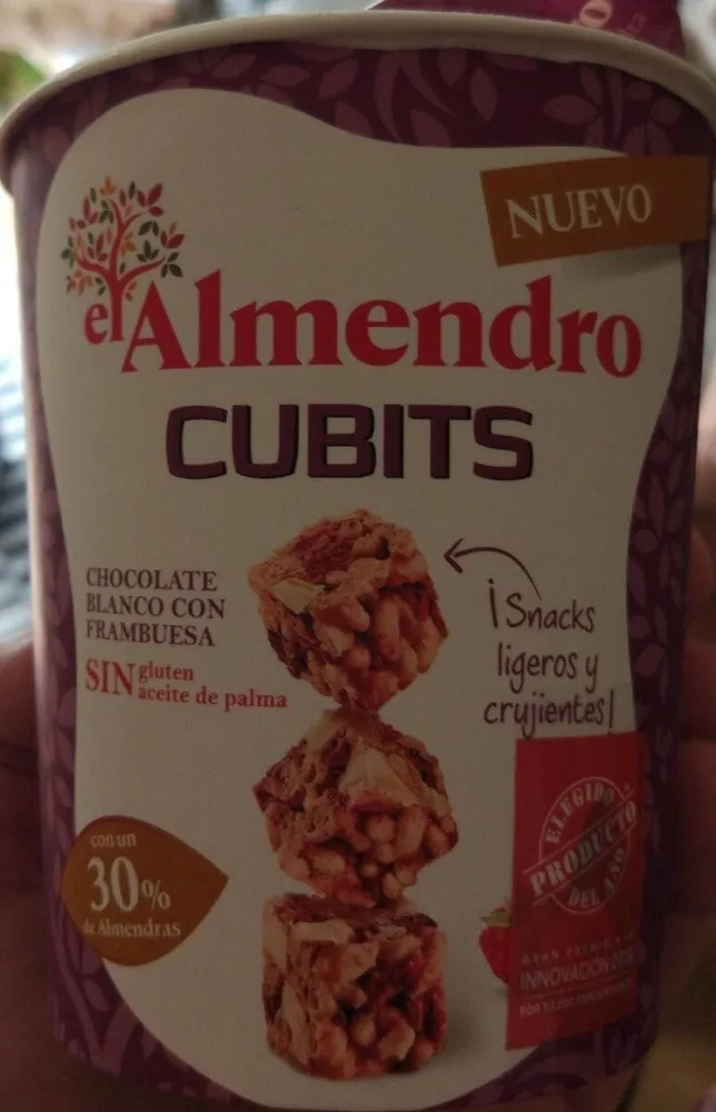 Cubits de chocolate blanco con frambuesa