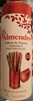 Palitos de turrón caramelo con chocolate