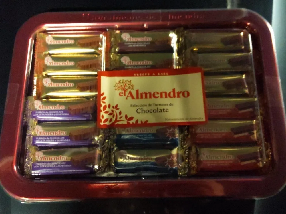 Selección de turrones de chocolate