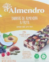 Barritas de almendra y fruta