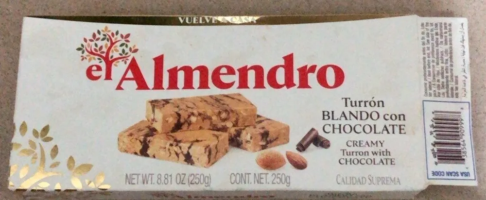 Turrón blando con chocolate