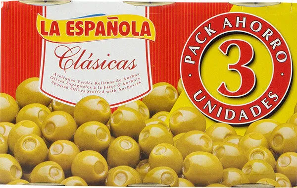 Aceitunas rellenas de anchoa latas