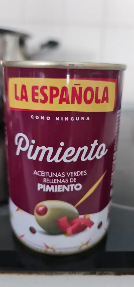 aceitunas verdes rellenas de pimiento
