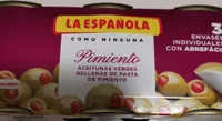 Aceitunas Verde Rellenas De Pimiento De Pasta De Pimiento