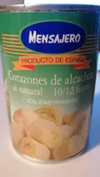Corazones de alcachofas al natural 10/12 frutos
