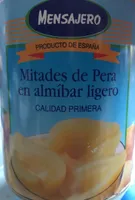 Mitades de pera en almibar ligero