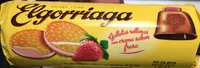 Galletas rellenas con crema sabor fresa