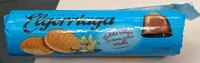 Galletas rellenas con crema sabor vainilla
