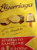 Galletas rellenas con crema de chocolate