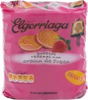 Galletas rellena de crema de fresa