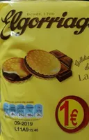 Galletas rellenas con crema de chocolate