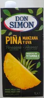 Piña, uva y manzana