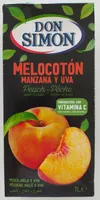 Melocotón, manzana y uva
