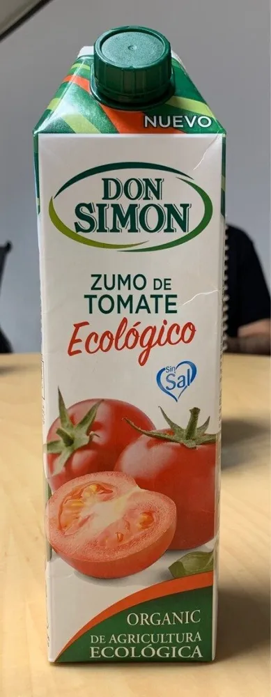 Zumo de tomate ecologico